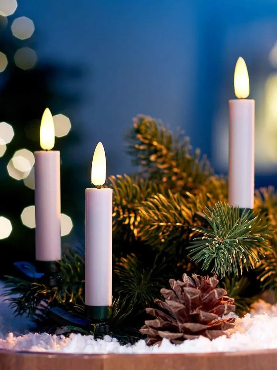 Dekorative Clip-Kerzen für den Weihnachtsbaum