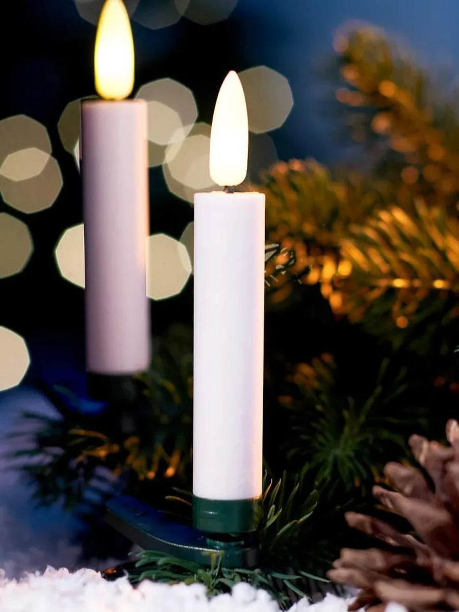 Dekorative Clip-Kerzen für den Weihnachtsbaum