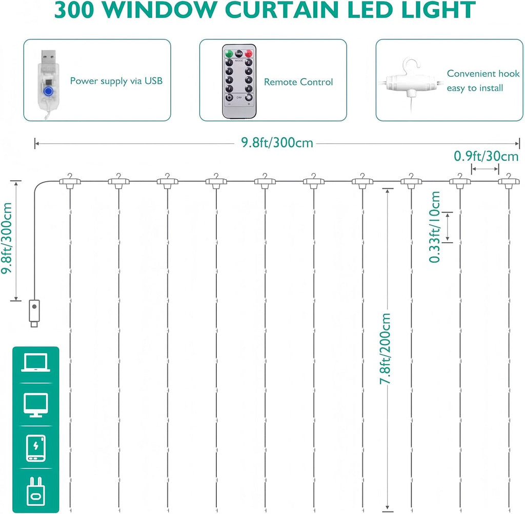 Tenda luminosa a LED