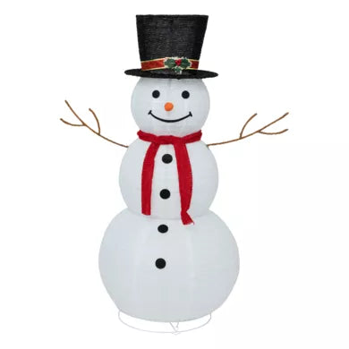 Muñeco de nieve luminoso Stan, 100 LED, blanco frío (Alt. 120 cm)
